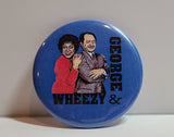 'GEORGE & WHEEZY' Retro Button Pin