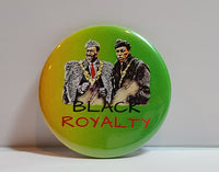 'Black Royalty' Retro Button Pin