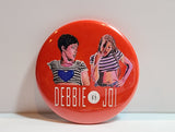 'Debbie vs Joi' Retro Button Pin