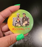 'Black Royalty' Retro Button Pin