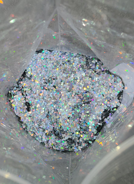 'SILVER' Holographic Chunky Glitter 1/12