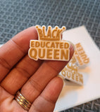 'Educated Queen' Croc Charm