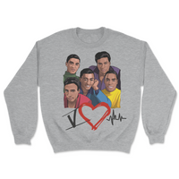 Five Heart Beats Retro Crewneck Sweatshirt