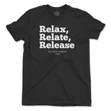 "Relax Relate Release" Retro Tee