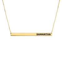 Skinny Bar Name Plate Necklace