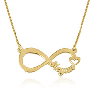Infinity Heart Name Necklace