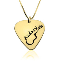 Guitar Pick Name Necklace