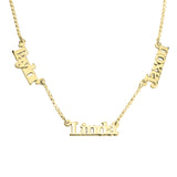 3 Nameplate Necklace