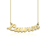 Curved Nameplate Necklace