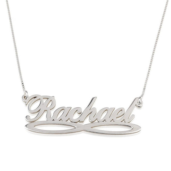 Infinity Nameplate Necklace