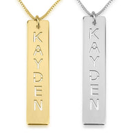 Personalized Vertical Bar Pendent