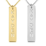 Personalized Vertical Bar Pendent