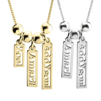 Vertical Multiple Name Necklace