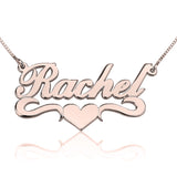 Classic Heart Nameplate Necklace
