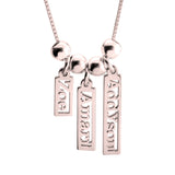 Vertical Multiple Name Necklace